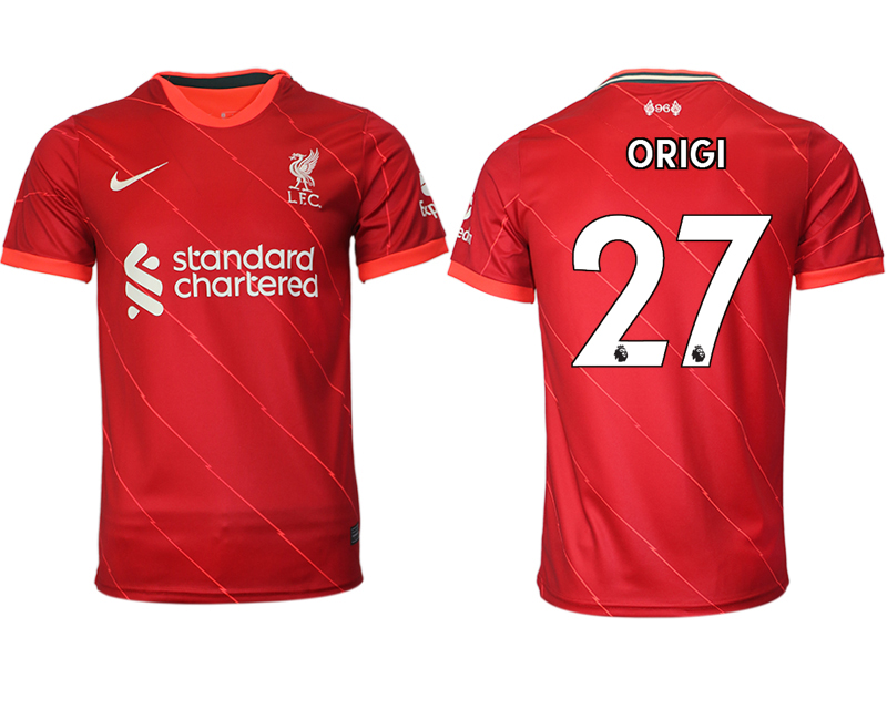 Men 2021-2022 Club Liverpool home aaa version red #27 Soccer Jersey